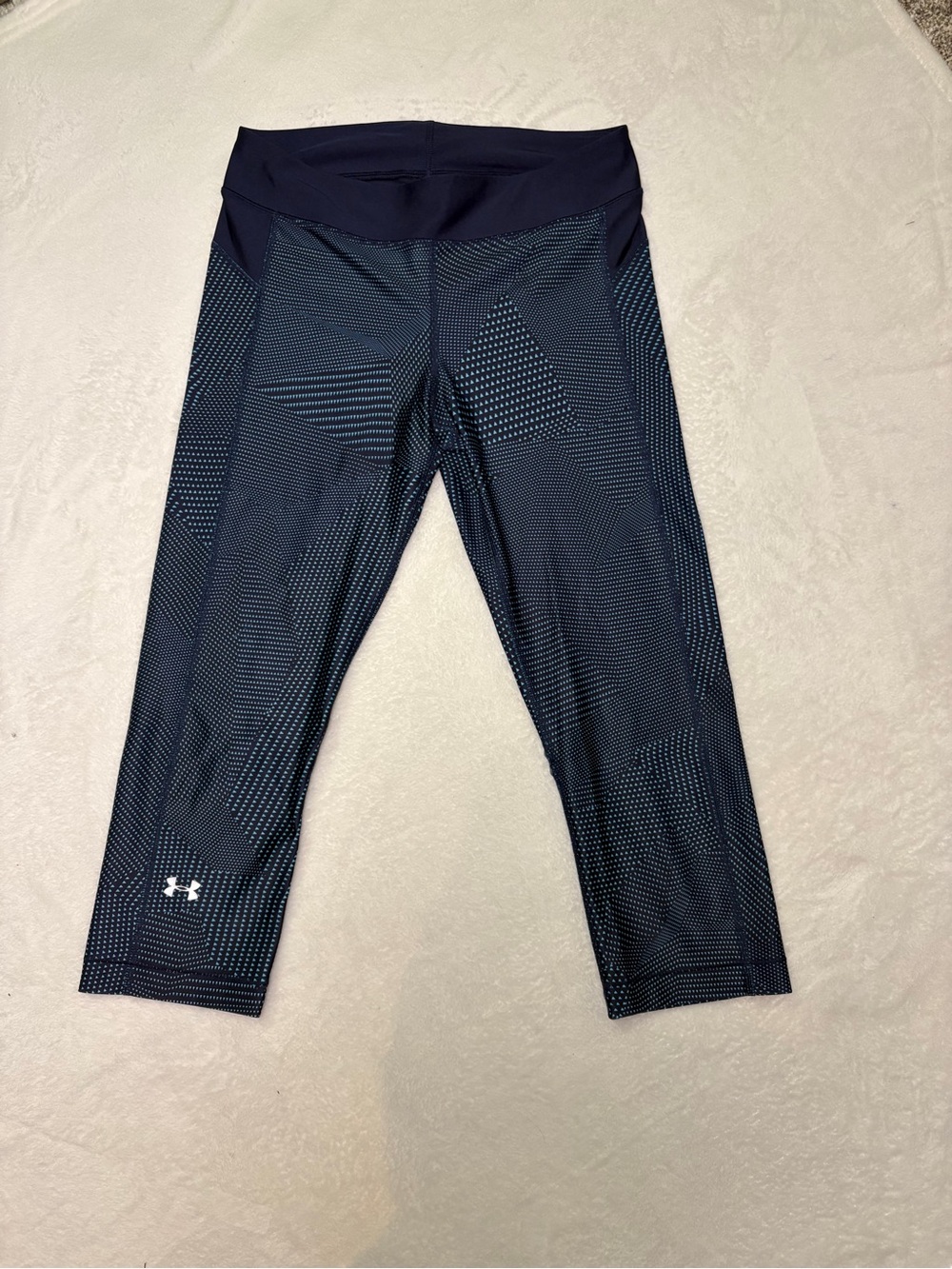 Under Armour Navy and White Performance Capri Shorts